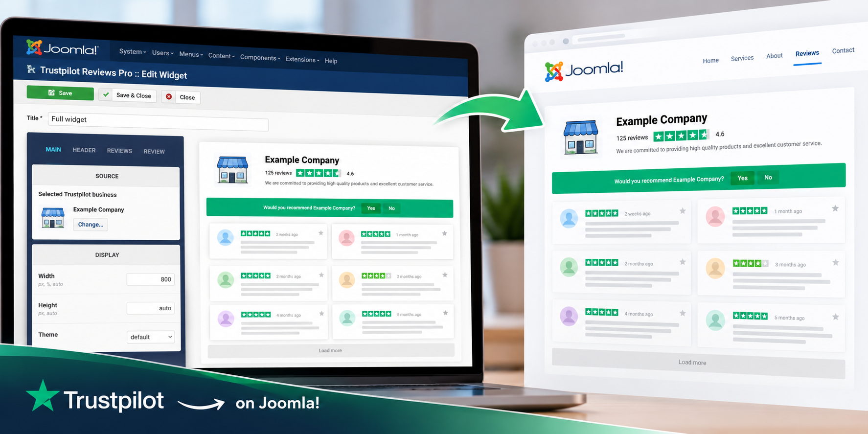 How to Add Trustpilot Reviews to a Joomla Website